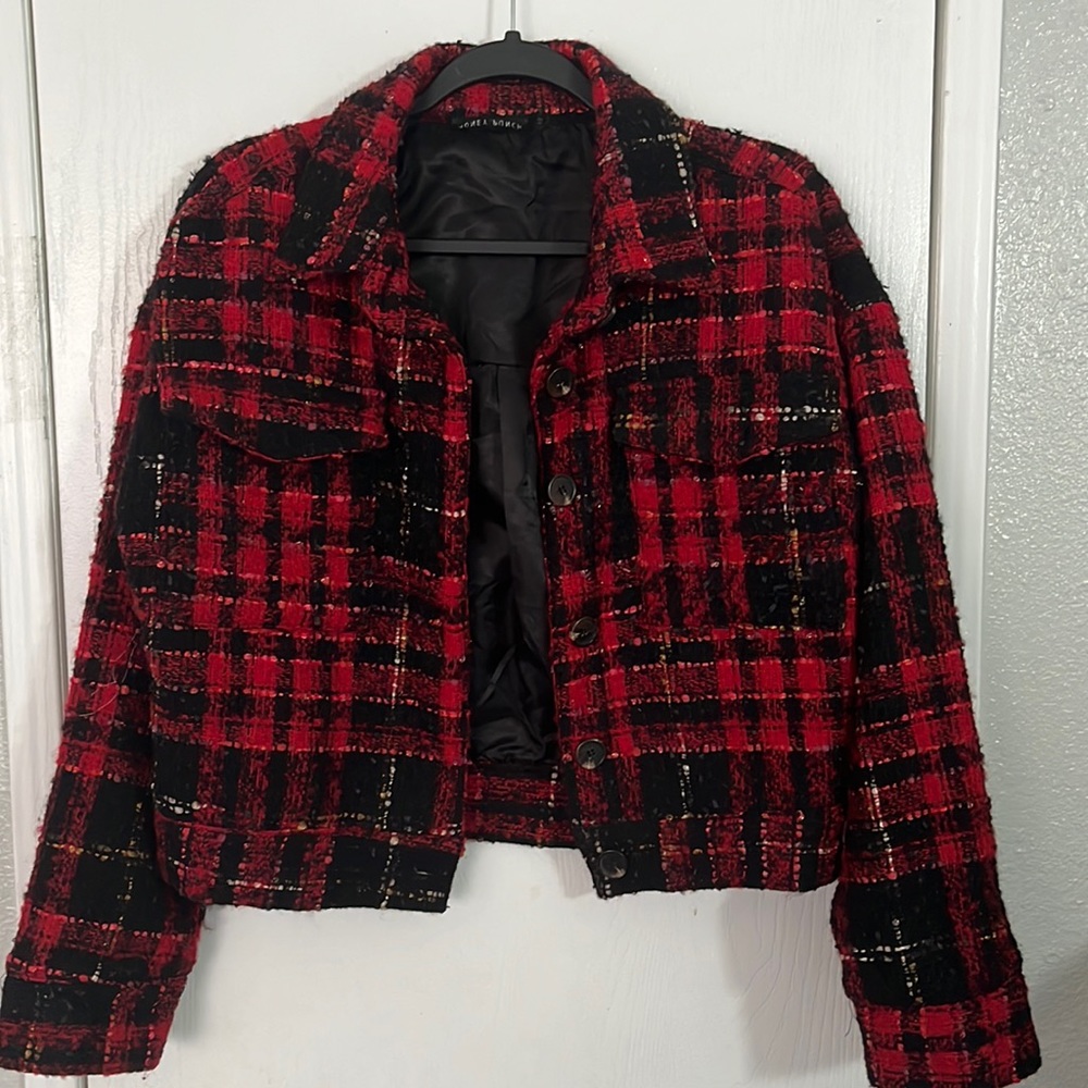 Vintage style oversized flannel jacket